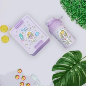 Kids Lunch Box & Water Bottle Set Tutu Family Purple - Sunshine