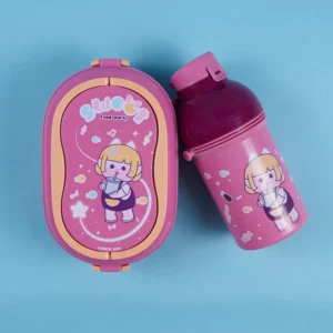 Kids Lunch Box & Water Bottle Set Girl Maroon - Sunshine